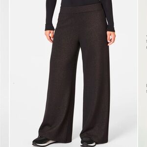 SPANX Air Essentials Wide Leg Pants Very Black/Shimmer XS
